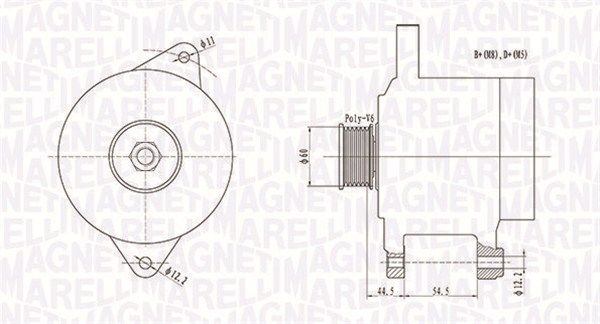 MAGNETI MARELLI kintamosios srovės generatorius 063731718010